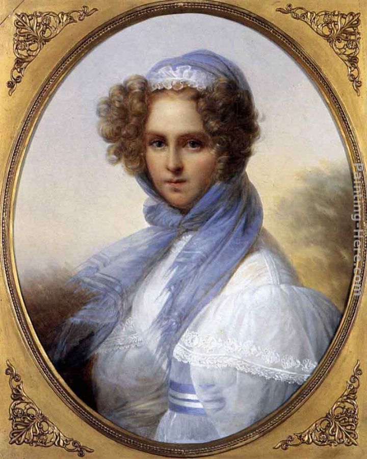 Presumed Portrait of Miss Kinsoen painting - Francois-Joseph Kinsoen Presumed Portrait of Miss Kinsoen art painting